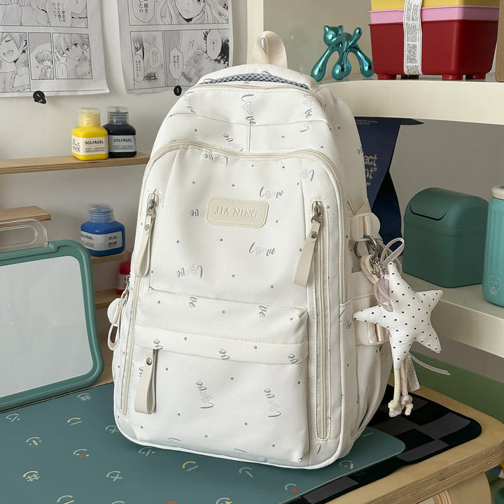 Stylish Love-Embellished Backpack Stornfield