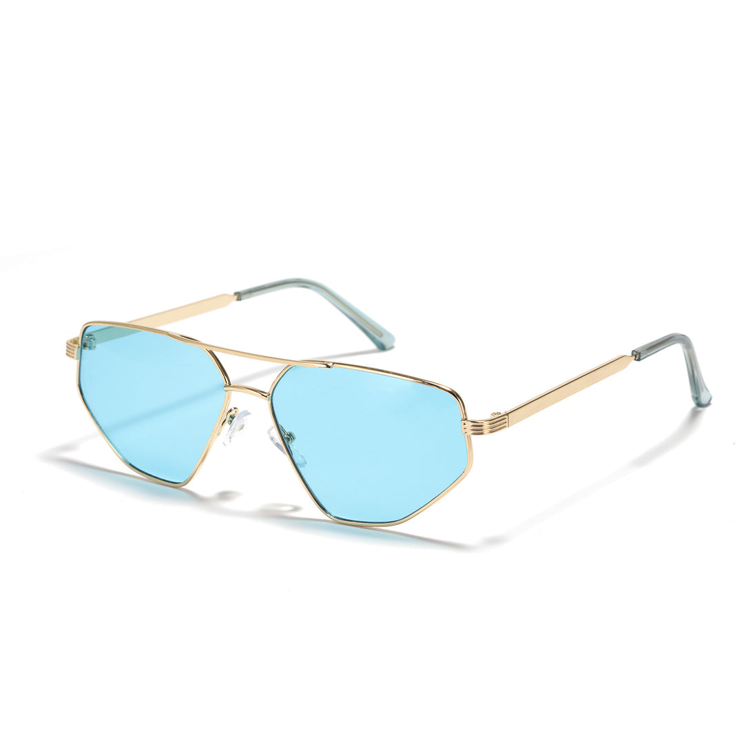 Ladies geometric sunglasses with elegant metal frame Stornfield