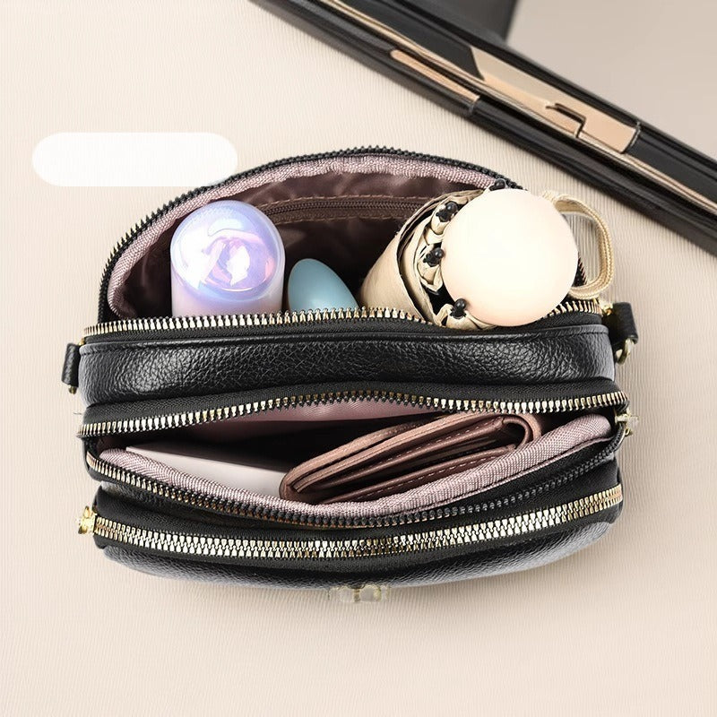 Elegant Textured Crossbody Handbag