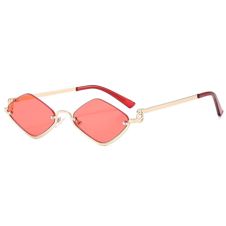 Women's trendy square sunglasses with delicate metal frame Stornfield