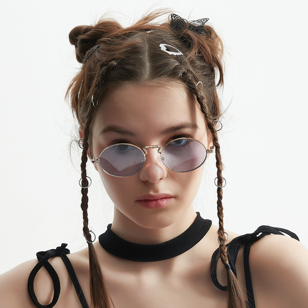 Ladies round fashionable sunglasses Stornfield