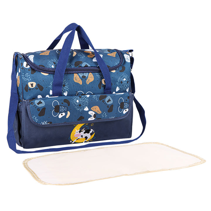Multifunctional diaper bag with integrated changing mat Stornfield