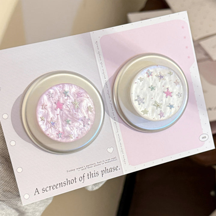 Shiny cosmetic mirror with star motif Stornfield