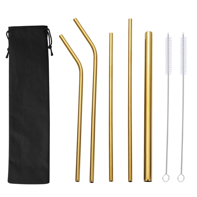 Stainless Steel Straw Set with Cleaning Brushes Stornfield