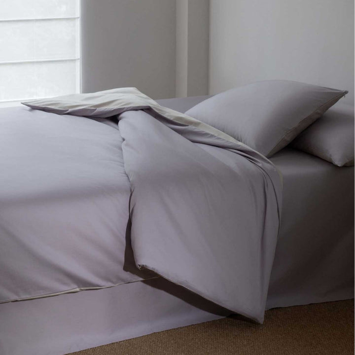 Luxury Reversible Cotton Sateen Duvet Cover Bedding Set