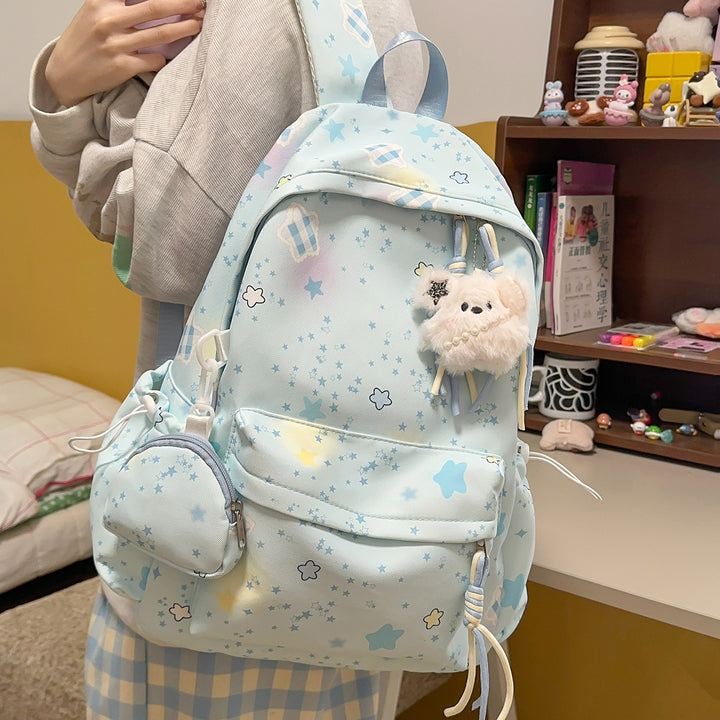 Cartoon-Embellished Casual Backpack Stornfield