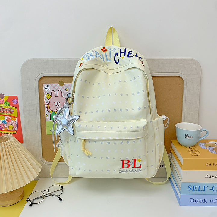 Playful Star-Embellished Casual Backpack Stornfield