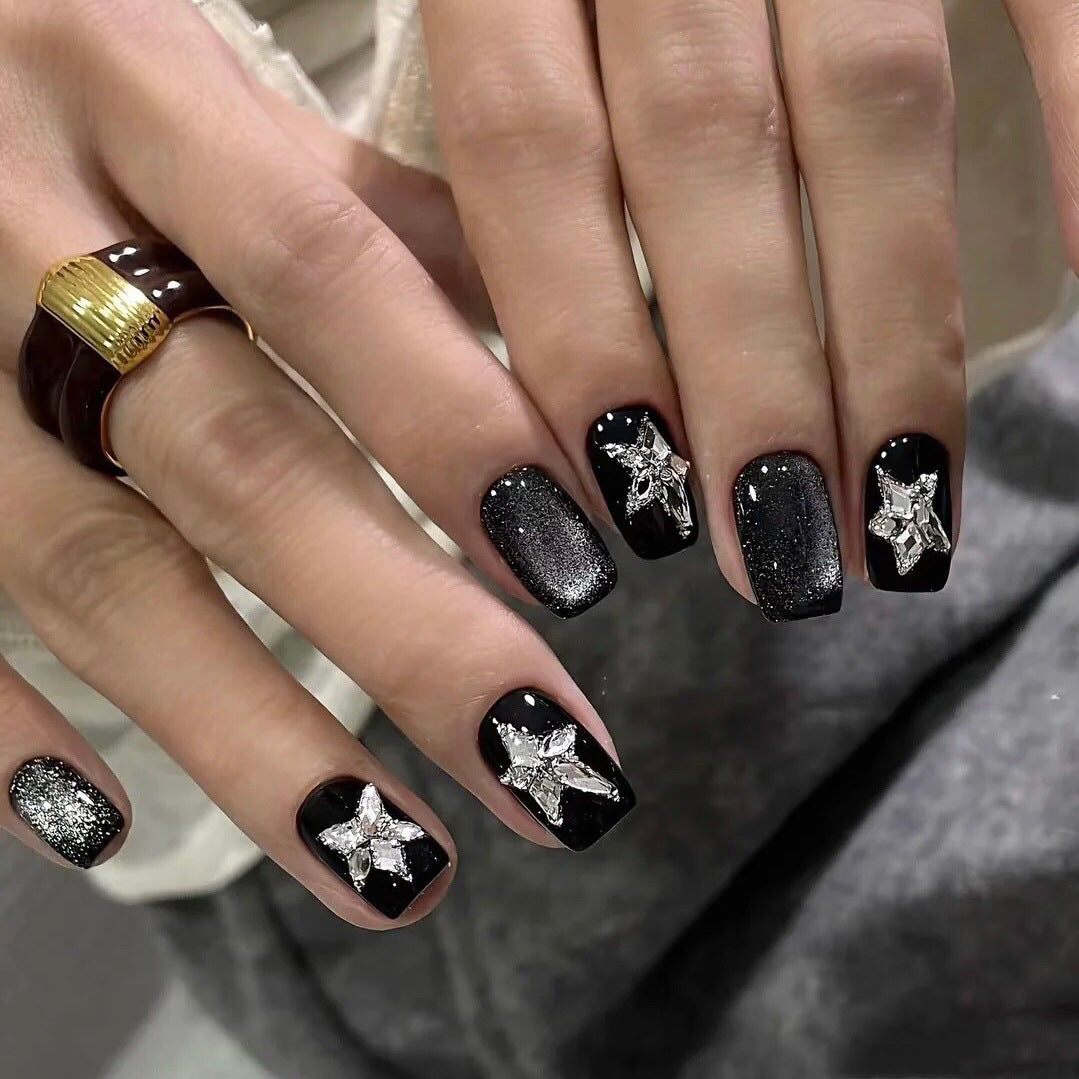 Decoratively Embellished Press-On Nail Art Set