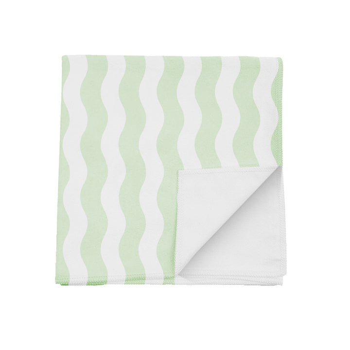 Terry Beach Blanket with Modern Wave Pattern Stornfield