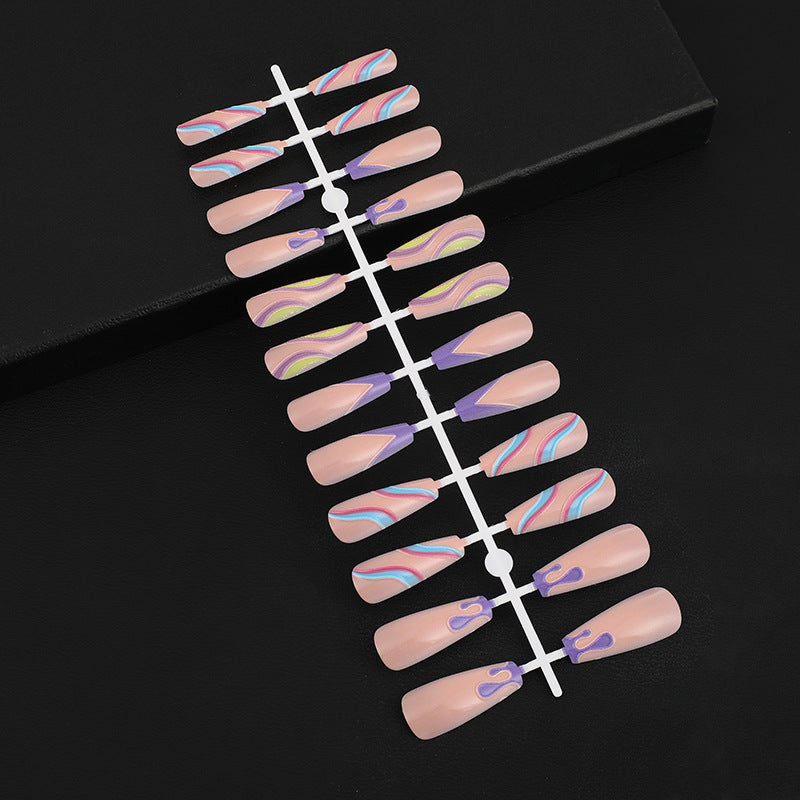 Luxury style artificial nails with intricate decorations Stornfield