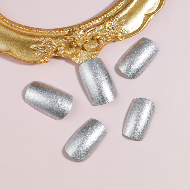 Shimmering Metallic Press-On Nail Set Stornfield