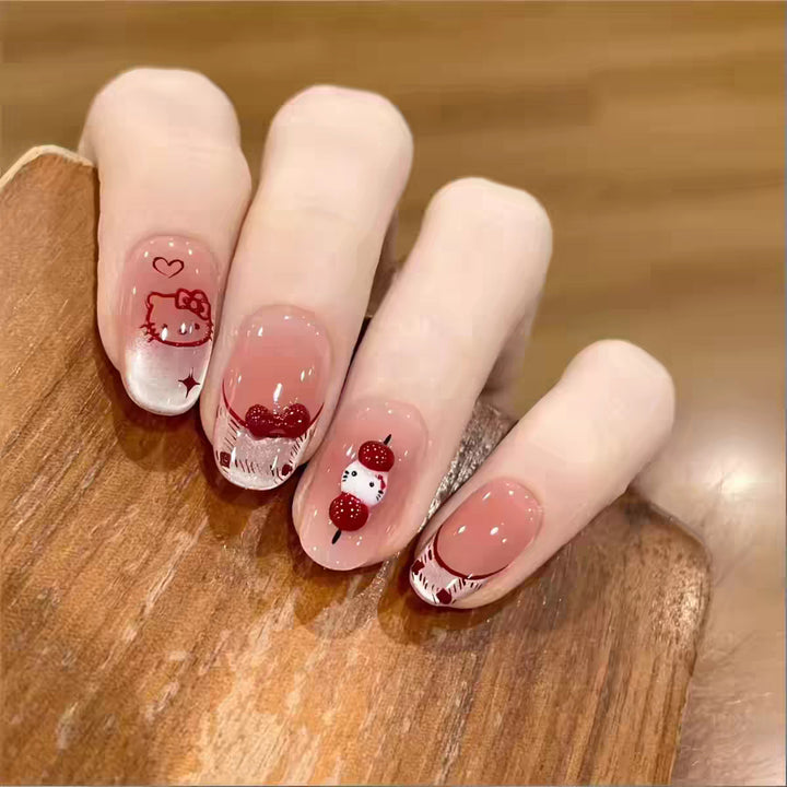 Whimsical Character Press-On Nail Art Stornfield