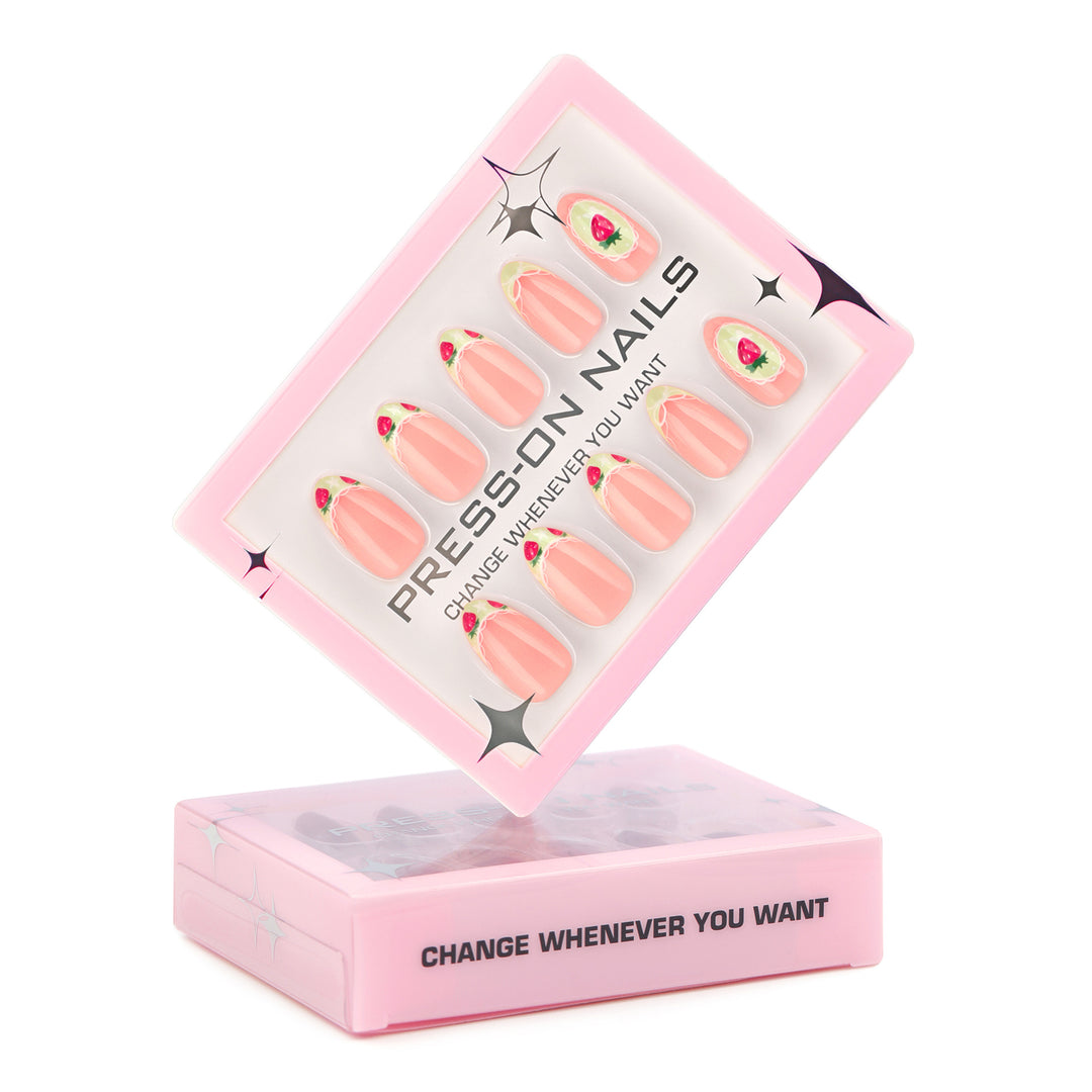 Artificial Press-On Nails with Floral Design Stornfield