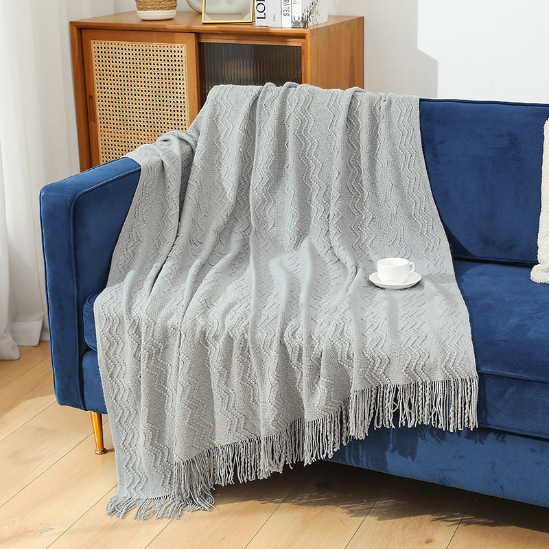 Cozy Knitted Throw Blanket