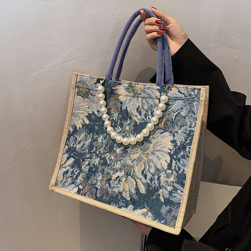 Elegant Floral Pattern Tote Bag