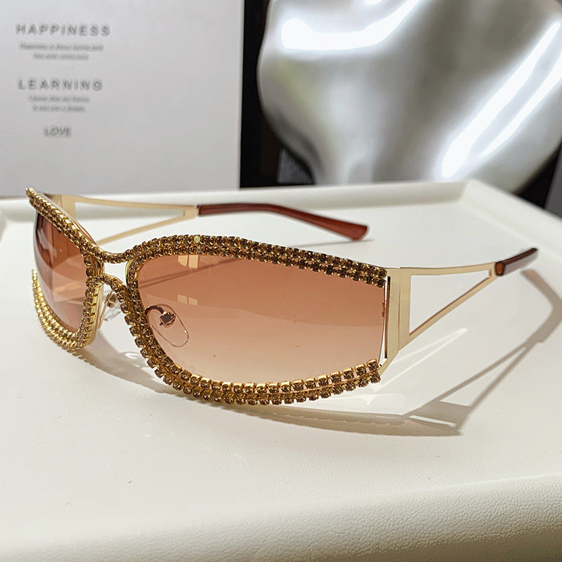 Women Cat-Eye Sunglasses with Sparkling Crystal Frame Stornfield