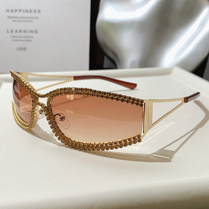 Women Cat-Eye Sunglasses with Sparkling Crystal Frame Stornfield