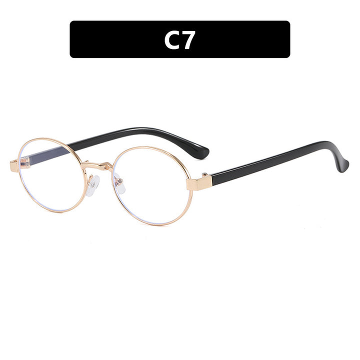 Women's round glasses with elegant metal frame and adjustable nose pads Stornfield