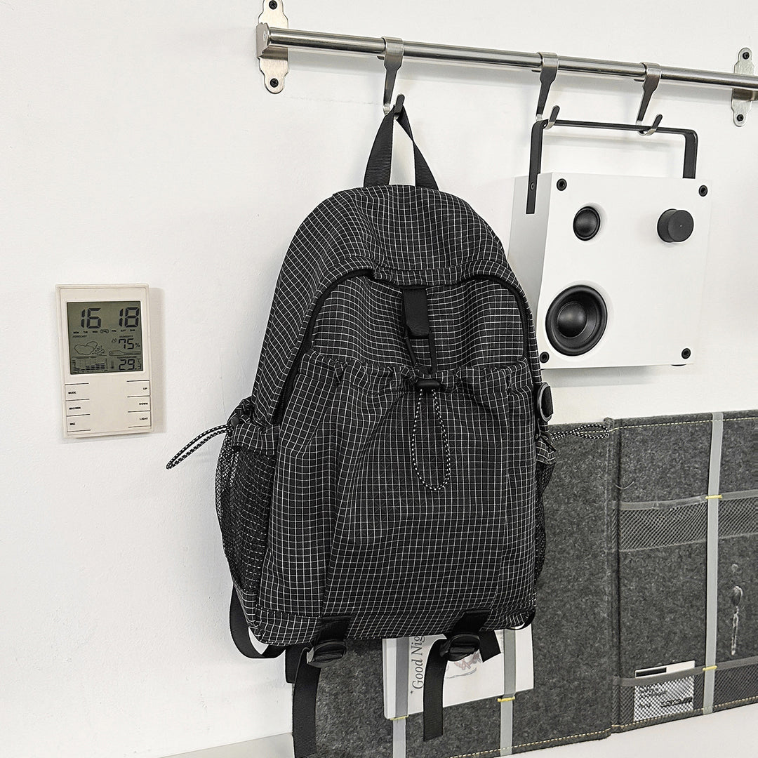Lightweight Checkerboard Pattern Backpack Stornfield