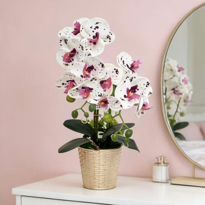 Artificial Orchid Floral Display for Indoor Home Decor
