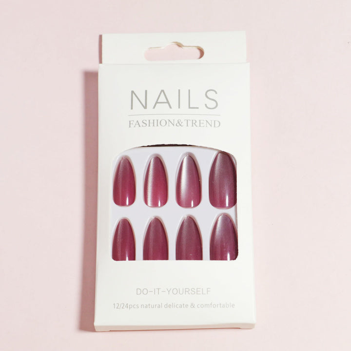 Glossy Almond-Shaped Press-On Nail Set Stornfield 1787225031