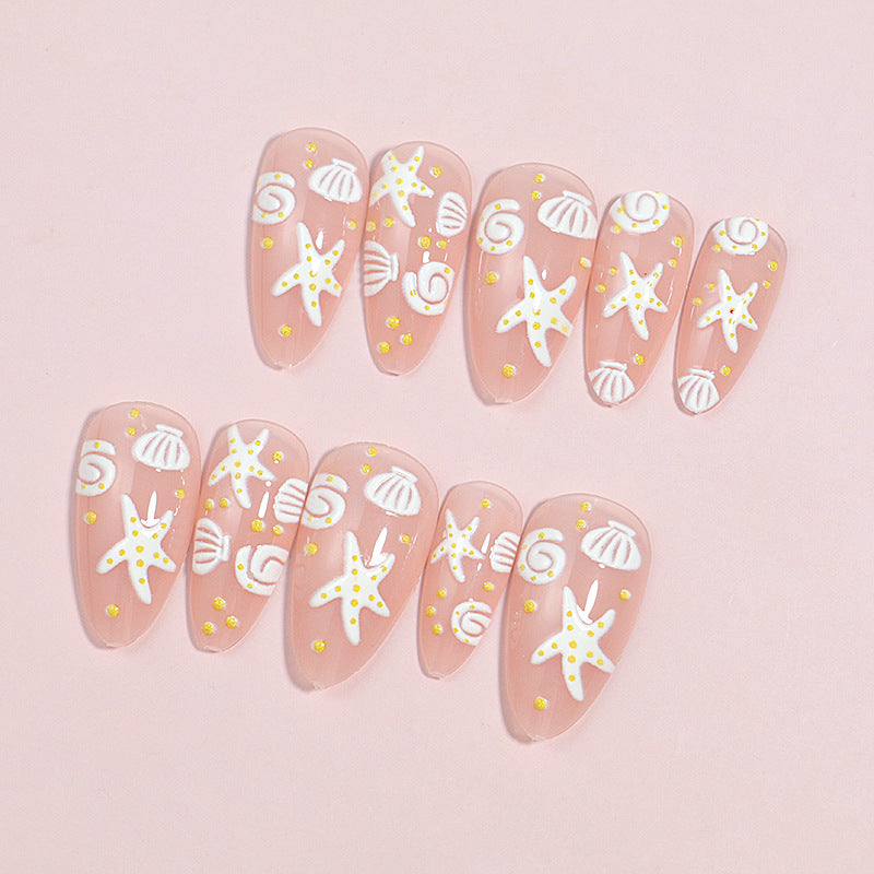 Coastal Themed Press-On Nails Stornfield