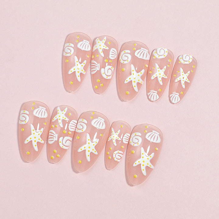 Coastal Themed Press-On Nails Stornfield