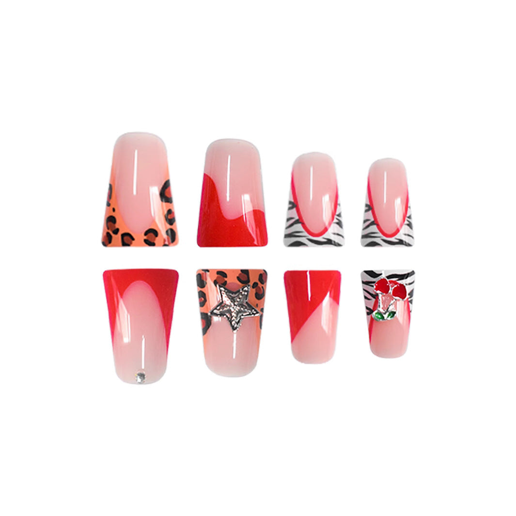 Artistic Press-On Nail Set with Unique Accents Stornfield