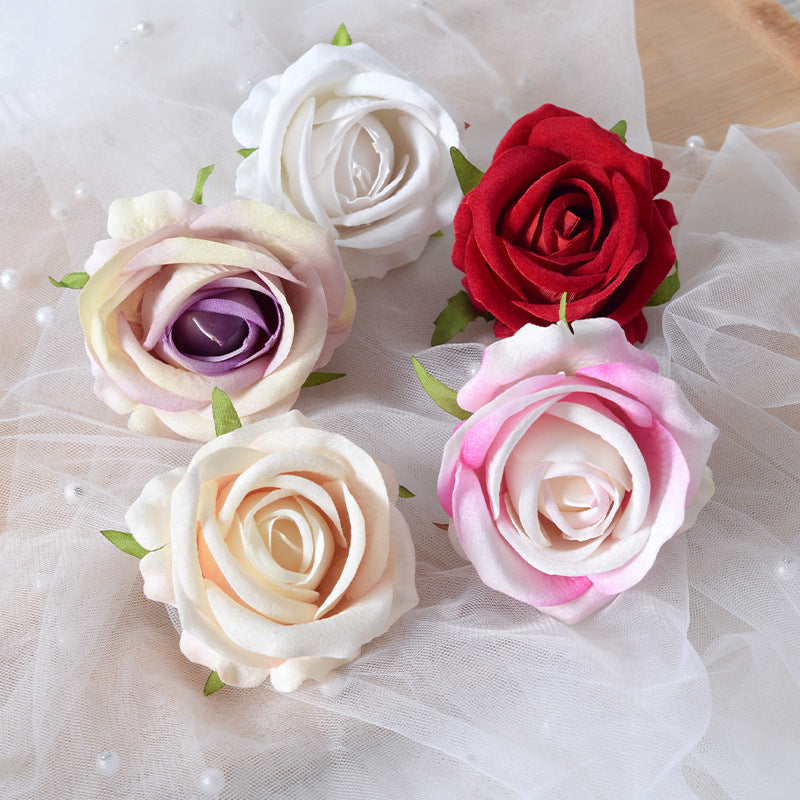 Decorative Velvet Rose Pin Brooch