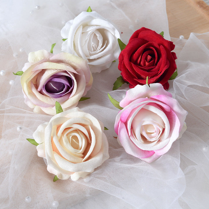 Decorative Velvet Rose Pin Brooch