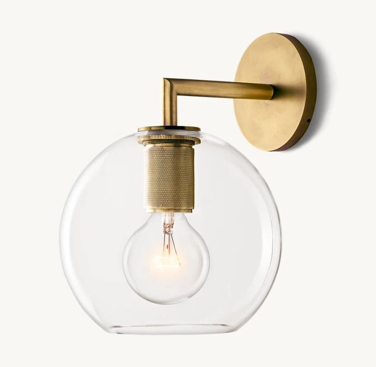 Modern Glass Sphere Wall Light