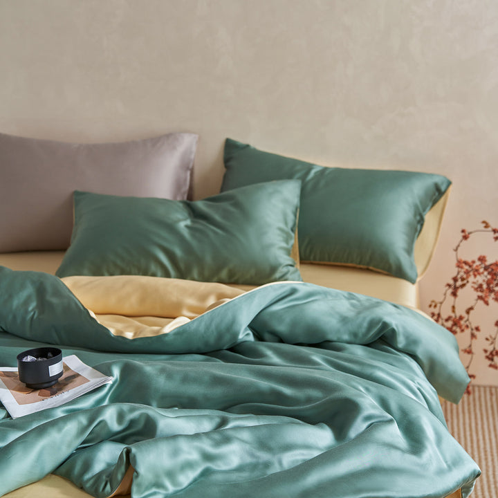 Luxurious satin bedding set with silky soft touch and extra soft pillowcases