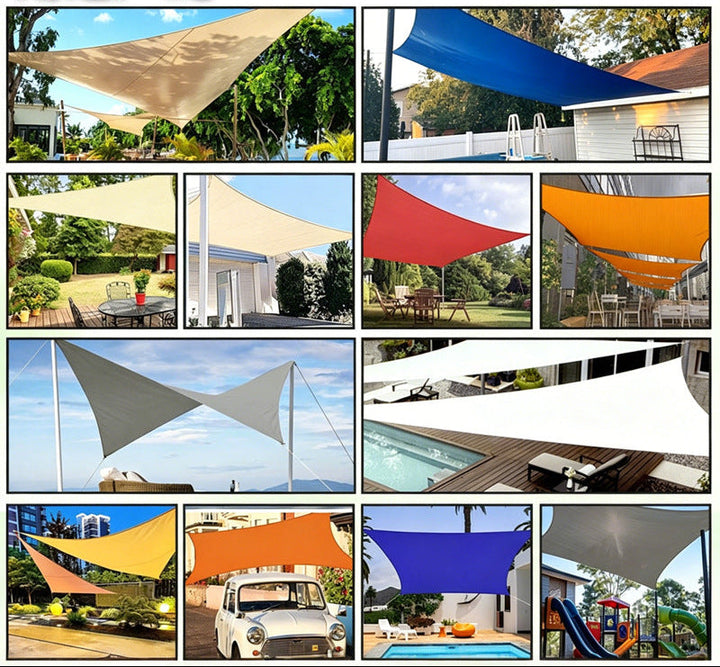 Heavy-Duty Waterproof Sun Shade Sail Canopy with Reinforced D-Rings Stornfield