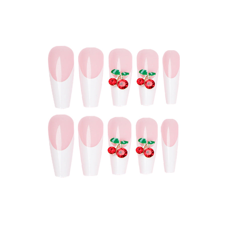Elegant and artistic nail extensions with floral accent Stornfield