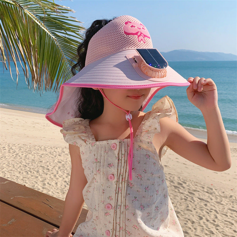 Ssun hat with solar mini fan, UV protection and wide neck protection Stornfield