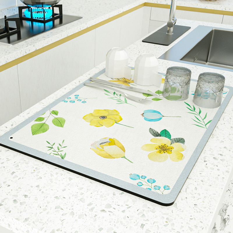Floral Pattern Kitchen Mat Stornfield