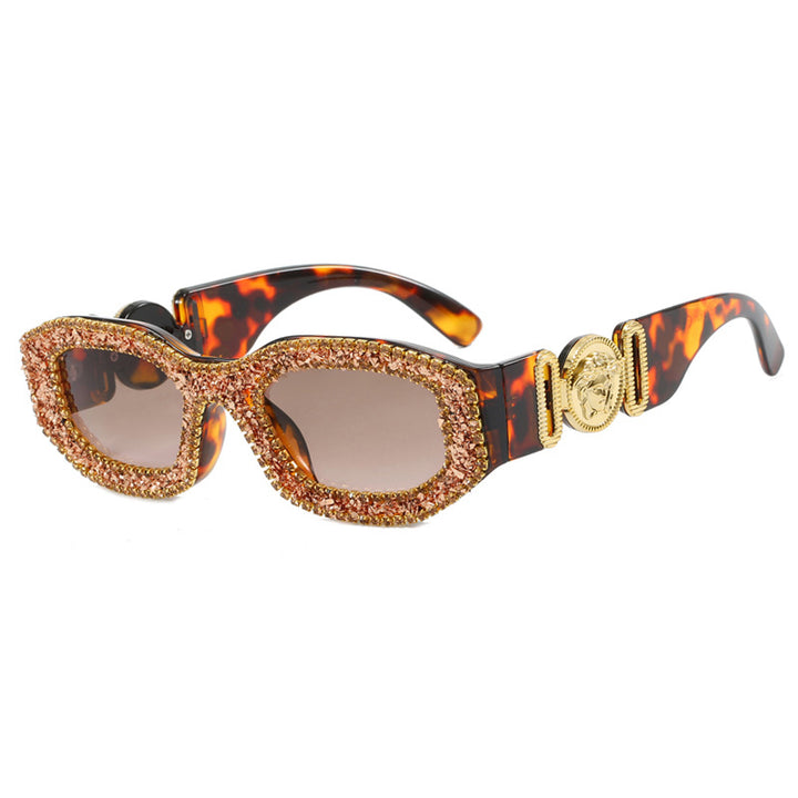 Women's extravagantly designed sunglasses with rhinestone-studded frame Stornfield