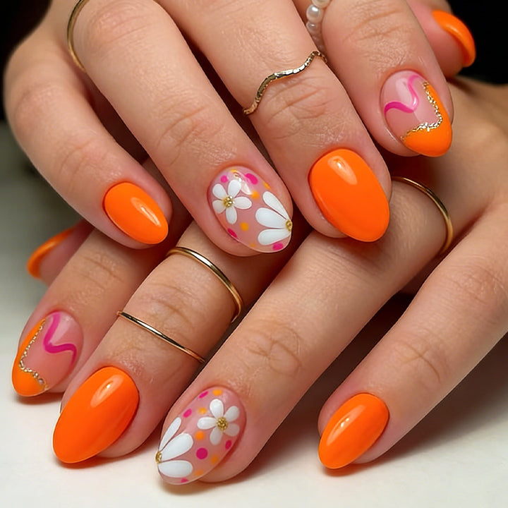 Artistic Flower Design Press-On Nails Stornfield