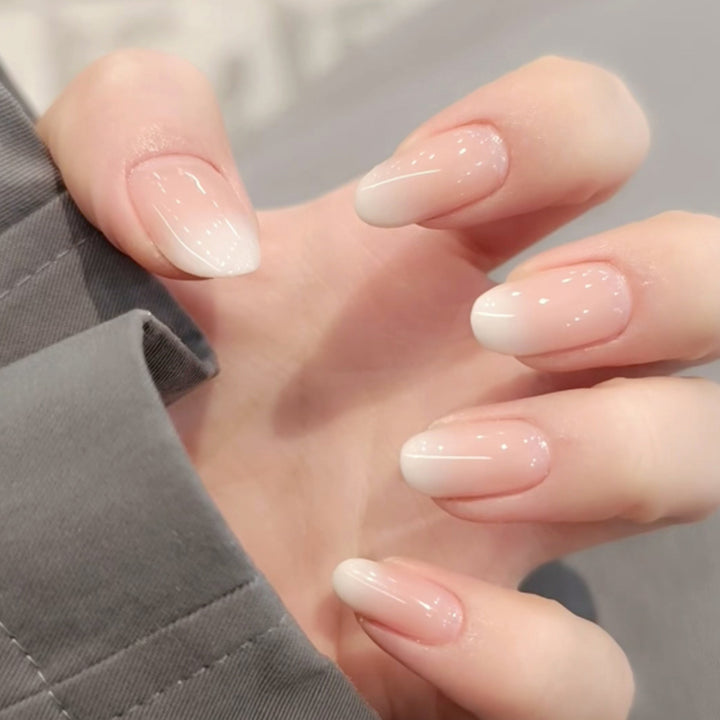 Elegant Gel Nail Extensions in Modern French Tip Design Stornfield