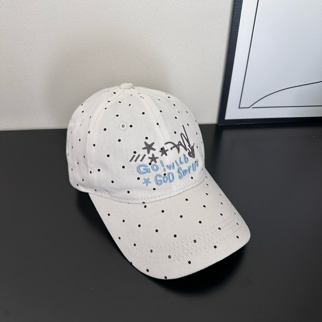 Women's Trendy Polka Dot Embroidered Baseball Cap Stornfield