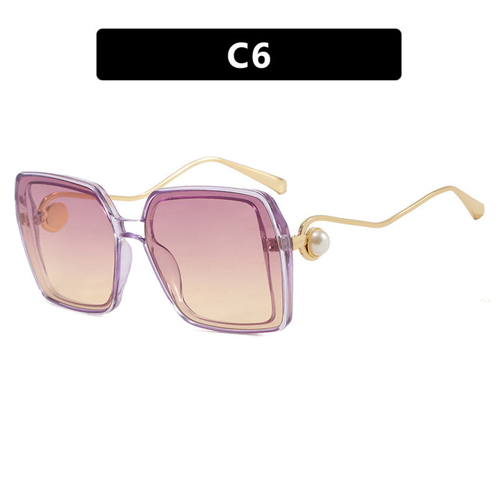 Women's fashionable square glasses with elegant metal frame and unique accents Stornfield