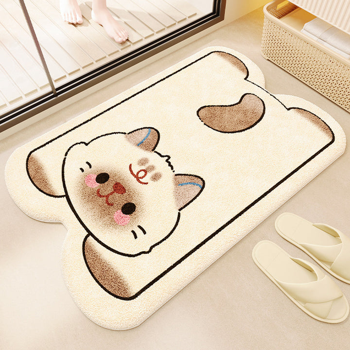 Cute Puppy Shaped Bath Mat