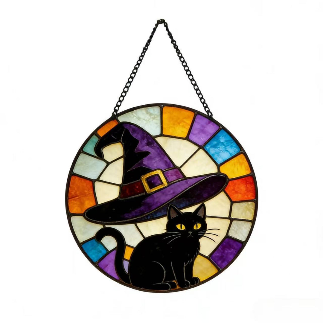 Decorative Skull Stained Glass Wall Art Stornfield