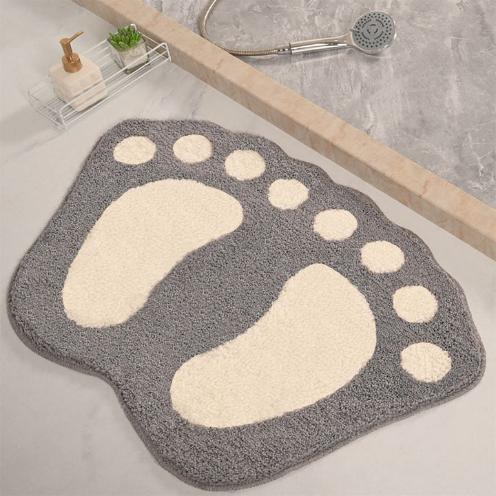 Fun Footprint Shaped Bath Mat Stornfield