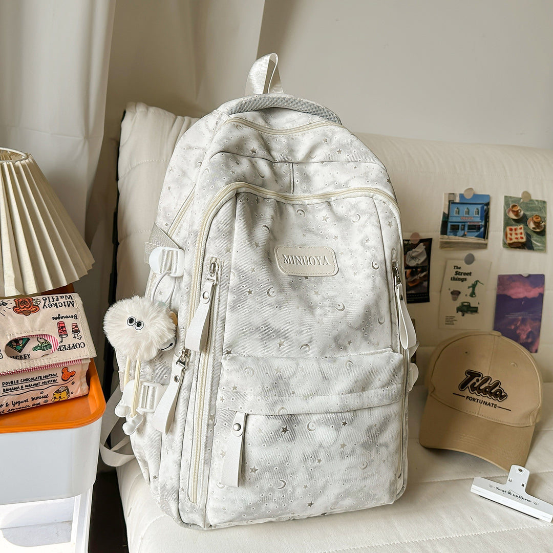 Trendy Stars and Moons Patterned Backpack Stornfield