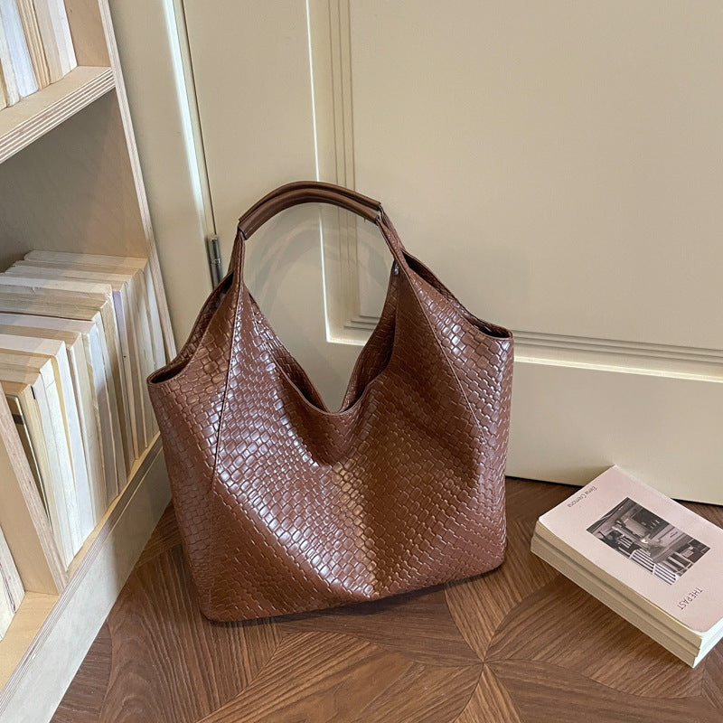 Woven Leather Tote Bag