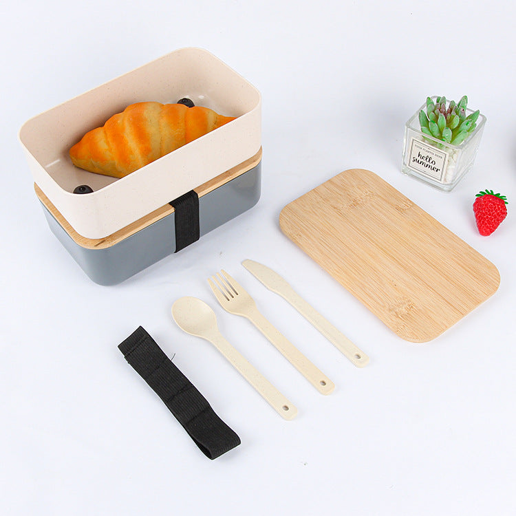 Eco-Friendly Bento Storage Box with Utensils