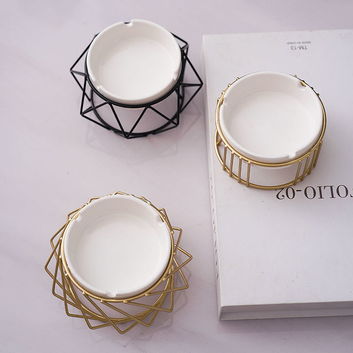 Geometric Wire Ashtray Holder