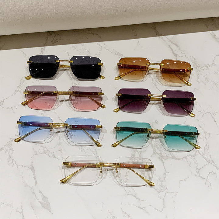 Women's fashionable rectangular sunglasses with elegant metal accent Stornfield