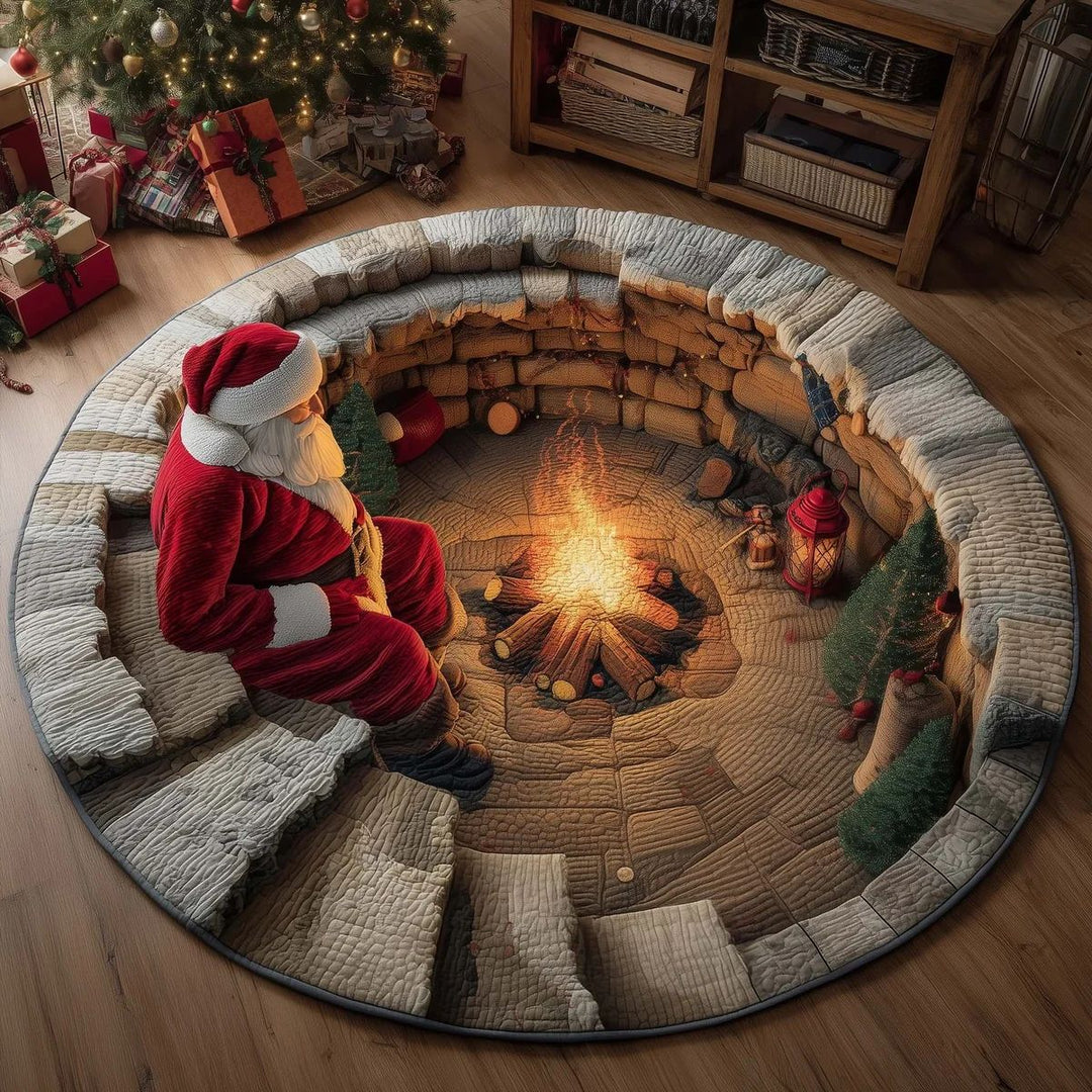 Festively Themed Round Area Rug